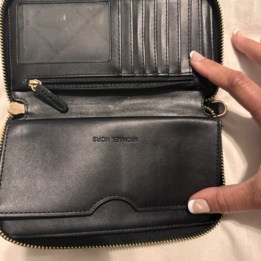 Michael Kors Pebbled Black Wallet - Picture 6 of 10